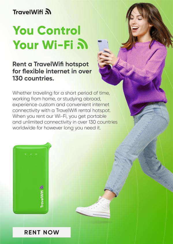 Rent a TravelWifi portable hotspot Travel Wifi